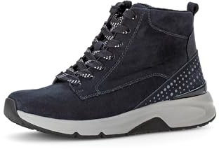 Gabor Damen Schnürstiefeletten, Frauen Stiefeletten,schnürboots,reißverschluss,Boots,Stiefel,Bootee,Booties,Blue (Flausch),39 EU / 6 UK