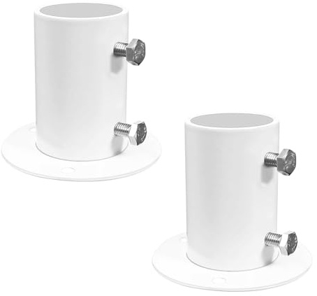 Recitem Lot de 2 brides d'ancrage de plafond de 1 1/2 pour supports d'échelle de piscine, en acier inoxydable, accessoires de piscine hors sol, BLC1184