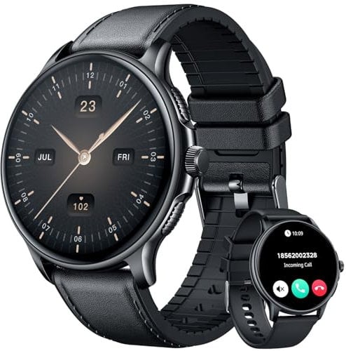 Reloj Inteligente Hombre Smartwatch Llamadas - Smart Watch 1.43 AMOLED con Pulsometro Presion Arterial Fitness Running Impermeable Podometro Pulsera Actividad Reloj Deportivo Hombre para Android iOS