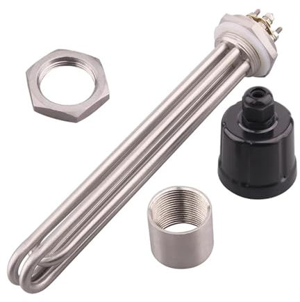 EJPPDHCO Elemento Calentador de Agua eléctrico de 220 V/380 V SUS304 DN32 DN40 Resistencia de Calentamiento por inmersión for Calentador de Tanque de Agua 2KW/3KW/3750W/4,5/6KW(with All Fittings)