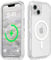 Follaroma for iPhone 14 Case, Compatible with MagSafe, Dual Layer Transparent Magnetic Phone Cases, Heavy Duty Shockproof and Anti-Drop Protective Cover for iPhone 14, 6.1'', Clear
