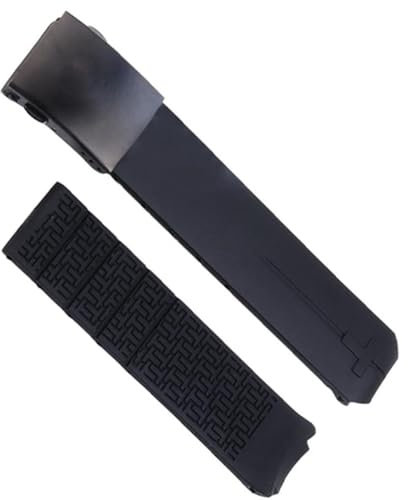 INSTR Sport-Silikon-Armband für Tissot Touch T013 T047 T-Sport T013420A T047420A T33 Wasserdichtes Uhrenarmband(Black black 20mm)