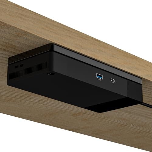 CaSZLUTION Dockingstation-Halterung, kompatibel mit Dell WD19 / WD19S / WD19DC / WD19DCS / WD19TB / WD19TBS / WD22TB4, Acryl, Wandhalterung / Untertischhalterung