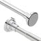 25mm Duschvorhangstange, Silber Gardinenstange, 76-225cm Vorhangstange Ohne Bohren, Teleskopstange Duschvorhang, Spannstange