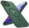 TQIAHF Magnetic Phone Case for iPhone 12/iPhone 12 Pro Case with 2 Tempered Glass Screen Protector Compatible with MagSafe Military Grade Translucent Matte Phone Cover for iPhone 12/12 Pro,Green