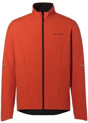 VAUDE Herren Softshelljacke Wintry Jacket IV, wärmend, 100% winddicht, atmungsaktiv und wasserabweisend, glowing red, S