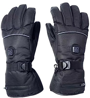 Milisten Beheizbare Skihandschuhe Mit Heizstufen rutschfest Verschleißfest Atmungsaktiv Winter Warmer Gloves Für Herren Damen Schwarz Ohne Akku Intelligente Temperaturregelung