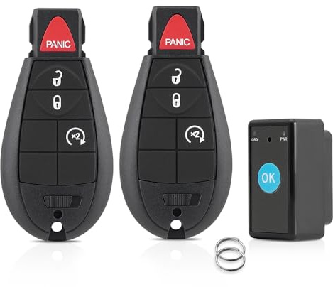Ersatz-Fernbedienung für Dodge Ram 1500 3500 GQ4-53T Keyless Entry Fernbedienung (2 Stück) (4 Tasten)