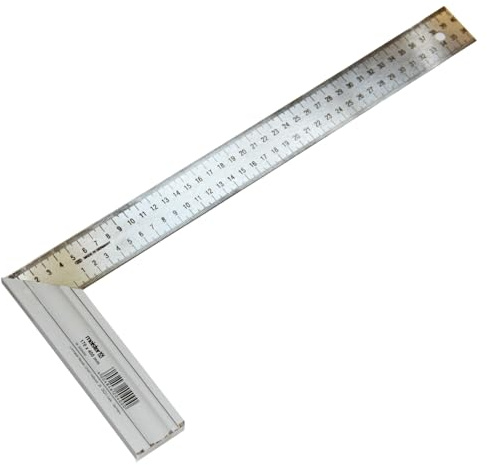 sopomarkt24 Schreinerwinkel mit Gehrung 400mm – Made in Germany, Alu-Anschlag, metrische Maßeinteilung beidseitig, präzise Messung für Holz- und Schreinerarbeiten, robust und langlebig