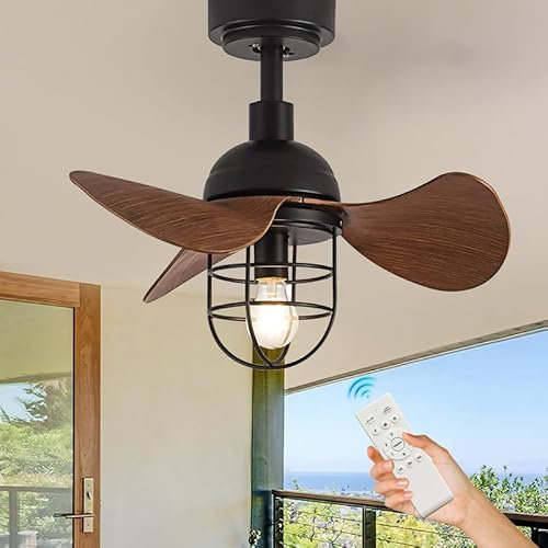 Lampara Ventilador Techo Dormitorio 22'' Industrial Ventilador Techo Con Luz Y Mando A Distancia Ventiladores Para El Techo Con Lámpara Casa De Campo Ceiling Light Fan Fixture For Dormitorio Lounge