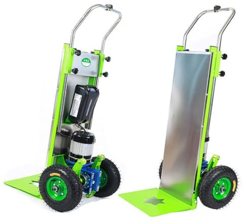 zhyunvd Elektrischer Treppensteigwagen,Elektrischer Treppensteiger-Handwagen,Transportwagen Für Schwere Treppensteiger,Faltbares Design,EIN-klick-Schaltung,Kann Treppen Hoch Und Runter Gehen A