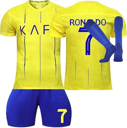 FTRGHNY Maglia Calcio per Bambini Adulti, 2025 Set di Maglie da Calcio Bambino Uomo Maglietta Completo Tuta Completino da Allenamento per il Calcio Camicia, Pantaloncini e Calzini