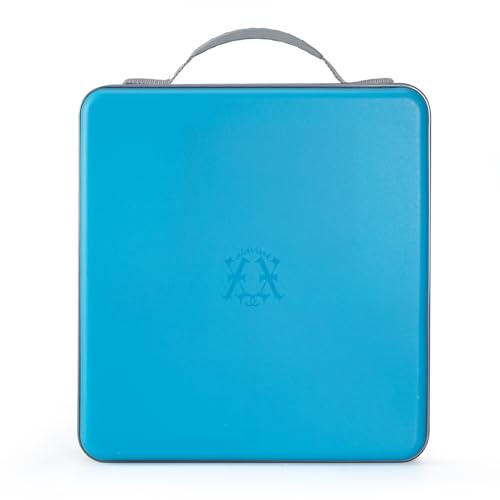 alavisxf xx 224 Kapazität CD DVD Tasche - Tragbarer Aufbewahrungs-Organizer aus Hartplastik - Großkapazität Aufbewahrungsbox Hülle für Auto, Reisen & Zuhause (Himmelblau, 224 Kapazität)