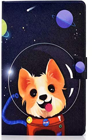 Hülle Kompatibel mit iPad Air 11-Zoll M3/M2 (2025/2024),Slim PU Leder Magnetisch Flip Ständer SchutzhÃlle mit Auto Aufwachen/Schlaf, Weltraumhund