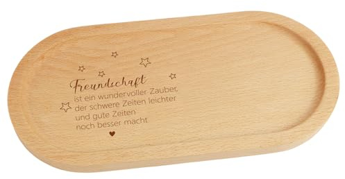 Beste Freundin Geschenk, Tablett mit Gravur Freundschaft, Geschenke für Frauen, Holz Deko Tablett als Freundschaftsgeschenk, Geschenke für Freundin, Frauen, Geburtstage, Jahrestag