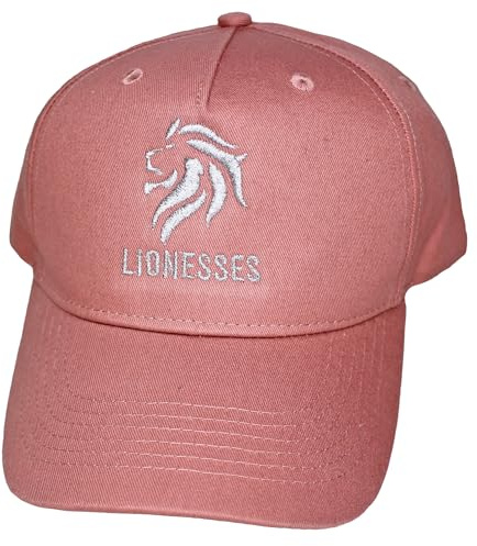 TeddyT's England Lionesses Ladies Sparkly Embroidered Baseball Cap Hat (Vintage Rose Pink)