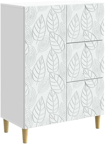 vidaXL Sideboard Weiß 66 x 34,5 x 90 cm Holzwerkstoff