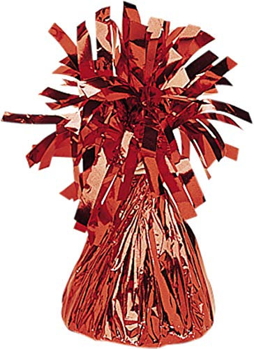 Amscan 991365-07 - Ballongewicht Kegel, 170 g, Höhe circa 10 cm, Folienballon, Heliumballon, Rot