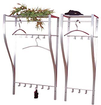 Iovivo Wandgarderobe aus Stahlrohr mit Sprossenablage 66X30X110 cm