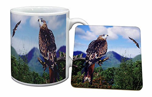 Advanta Group Red Kite Bird of Prey Mug+Coaster Christmas/Birthday Gift Idea