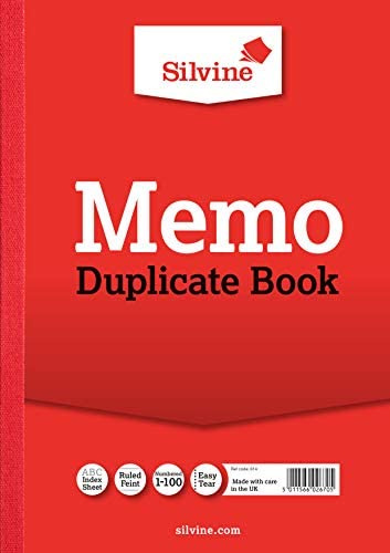 Silvine Duplicate Book 8.3x5 Inches Invoice