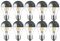 NCC-Licht 10 x LED Filament Kopfspiegel Silber Birnenform 4W = 40W E27 AGL Glühlampe Glühbirne Glühfaden warmweiß Retro Nostalgie