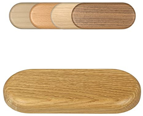 1 Stück Doppel Heizungsrohr Rosette, ohne Lochung, zweigeteilt, verschiedene Echthölzer, Rohrabdeckung, Abdeckrosetten, Verkleidung, Heizkörper Rosetten, Holz, Parkett, Holzrosetten (Eiche)