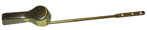 LASCO 04-1771 Economy Antique Brass Handle Alloy Arm with Plastic Spud and Nut Toilet Flush Lever