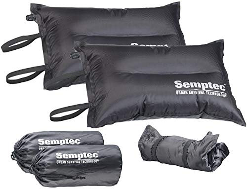 Semptec Urban Survival Technology Iso-Sitzkissen: 2er-Set selbstaufblasende Camping-Kopf- und Sitz-Kissen (Sitzkissen zum Aufblasen, Kissen Wohnwagen)