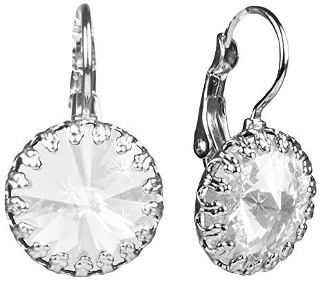 LUISIA Ohrringe Vivana mit eingefasstem großen Swarovski Stein - Kristall