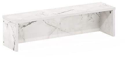 Furinno Helena 60cm Kitchen Counter Stackable Organizer Shelf, Marble White