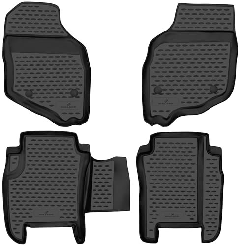 WALSER XTR Gummi Fussmatten Auto für Honda Jazz 2 2001-2008, 100% passgenaue Auto Fußmatten, robuste Universal Fußmatte Auto, Gummimatten Auto, Auto Fussmatten Gummi, Auto Gummimatten