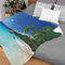 Ulticool - Decke - Strand Natur Meer Insel Palme - Weicher Flanell - Fleece für Wärme - 200x150 cm - Plaid - Accessoires - Dekoration Wohnzimmer Schlafzimmer