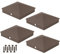 MOLIGOU 4 Stück Aluminium-Pfostenkappen, Zaunpfostenkappen für echte 8,9 x 8,5 cm Holzpfosten (10,2 x 10,2 cm), Deckpfostenkappen (braun)