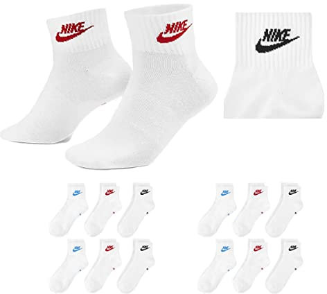 Nike U NK V CUSH Knöchelsocken für Erwachsene, Unisex, 3 Stück, 12 Paar Multicolor, 38-42
