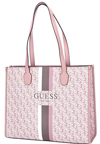 GUESS Silvana Girlfriend Tote Pale Rose Logo