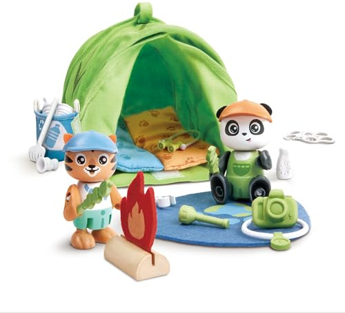 Hape Eco-Camping Playset, Green Planet Explorers | Luftsimulationsspielzeug für Kinder, ab 3 Jahren