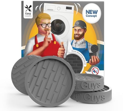 Silent Guys Anti Vibration Pads for Washing Machine - 4 Washing Machine Anti Vibration Pads Washer Anti Vibration Pads Rubber Vibration Pad Washing Machine Pads for Anti Vibration Mat Isolation Pads