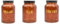 Home Deco London Kitchen Storage Vintage Amber Gold Glass with Black Screw Top Lids 950ml (Tea, Coffee Sugar Storage)