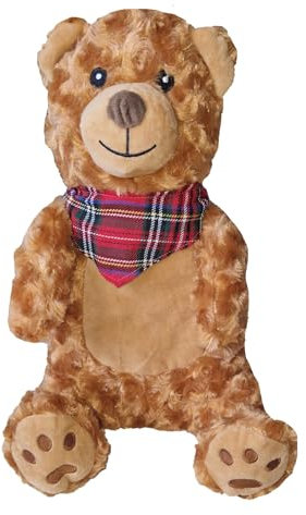 K Collection 3D Novelty Hot Water Bottle with Removable Cover - Teddy Bear Design - Soft Plush Cover - Premium Natural Rubber