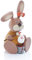 Kunsthandwerk Ullrich Osterhäsin sitzend malend mit Pinsel und Ei BxH 6x11cm NEU Hase Osterfigur Osterdeko