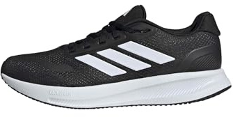 Adidas Men's Run Falcon 5 Wide, Black/White/Black, 12