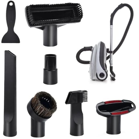 CYNNXIA 7 Pcs Vacuum Cleaner Attachments Accessories for Henry Hoover Attachments, PP Hair Square Brush, Long Flat Suction, Sofa Suction, Horse Hair Round Brush, 2 in 1 Brush, Flat Shovel, Adapter