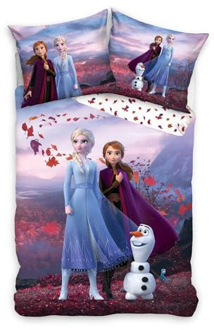 Carbotex Frozen EISKÖNIGIN Anna&ELSA Kinder-Jugendbettwäsche Wendebettwäsche FZ2101-4 135x200cm/80x80cm