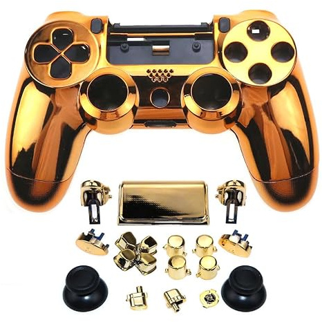 cltgxdd JDM-050/055 PS4 Pro Controller Shell Dedicated Cover Modification DIY Dress Up Case Repair Parts Kit Complete Set with Buttons/Screws