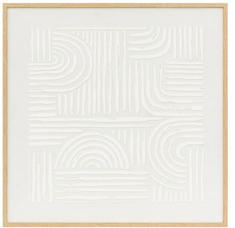 Atmosphera - 3D-wanddeko Kaya weiß 60x60cm