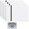 4 carteles acrílicos blancos de 20 x 30 cm para grabado láser, placas de plástico personalizadas a medida para el hogar, oficina, tienda, panel blanco con grabado en negro