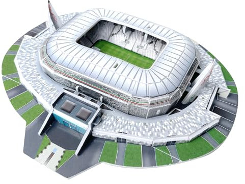 Habarri Mini Allianz Stadium Puzzle 3D - 3D Puzzle-Stadion - Kleines 3D Fußballstadion für Kinder und Erwachsene - Mini Fußballstadion Modell - Modellbau - 24 Elemente