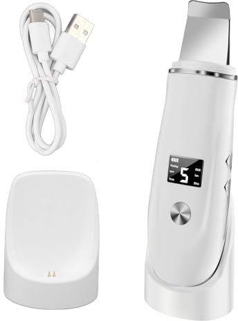 iksvmsis Depurador De Piel Sónico, Peeling Ultrasonico Facial Profesional, Depurador Ultrasónico Portátil De Piel, Recargable Depurador De Piel Ultrasónico para Limpieza Y Cuidado