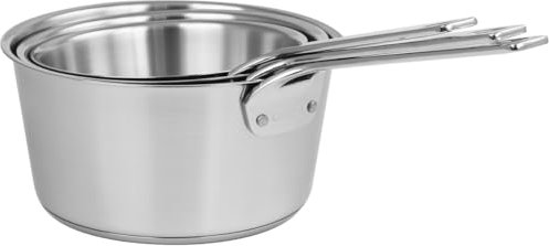 Cristel - Série de 3 casseroles collection 1826 Poignées fixes Ø16-18-20 cm - CRISTEL